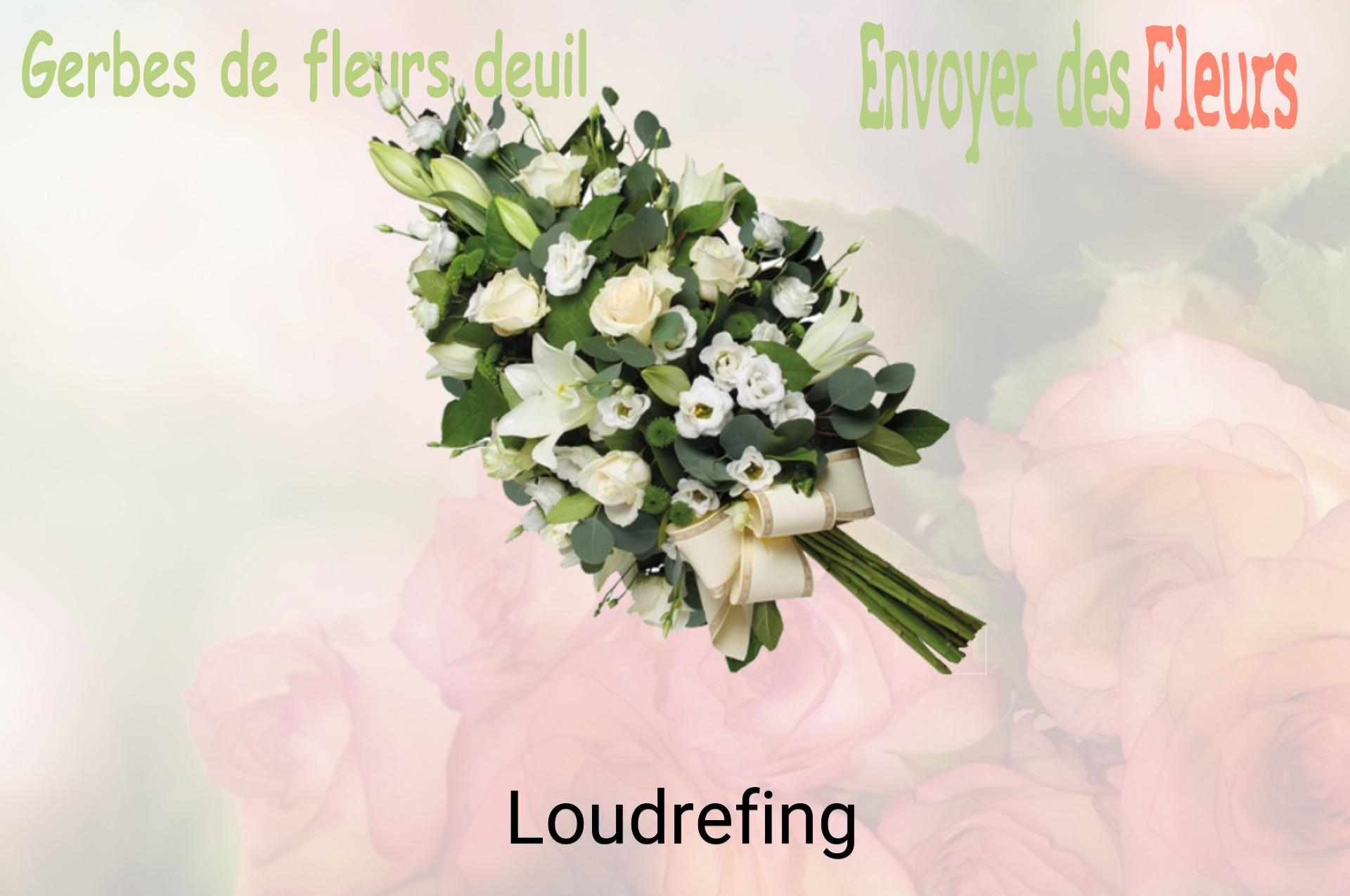 Gerbe de fleurs de deuil livrée à Loudrefing
